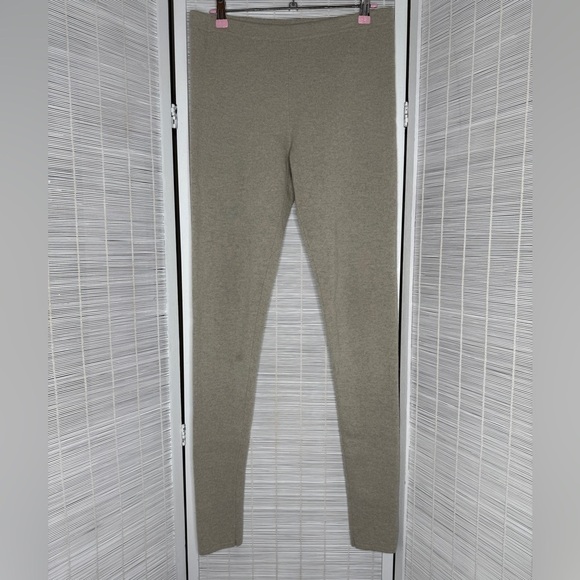 Ralph Lauren Black Label Cashmere Blend Leggings Size M Tan Elastic Waistband - Picture 1 of 7